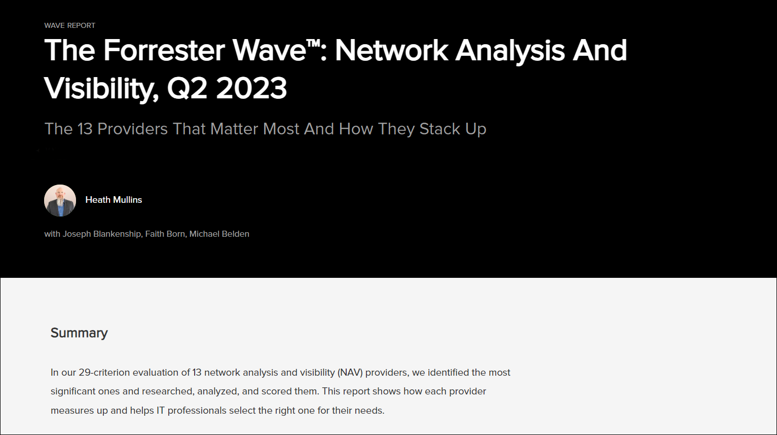 The Forrester Wave™: Network Analysis and Visibility, Q2 2023 ...